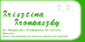 krisztina krompaszky business card